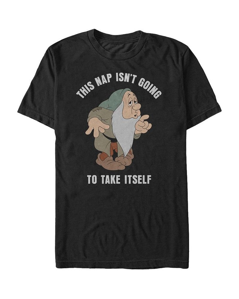 Disney Men's Snow White and the Seven Dwarfs Sleepy Nap Time, Short Sleeve T-Shirt Black $14.70 T-Shirts