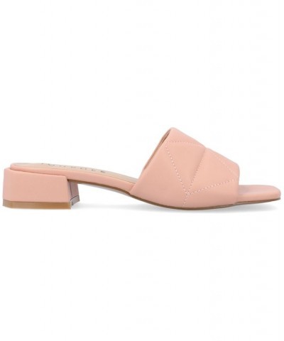 Women's Elidia Quilted Sandal Pink $45.00 Shoes