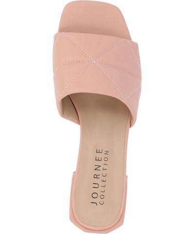 Women's Elidia Quilted Sandal Pink $45.00 Shoes