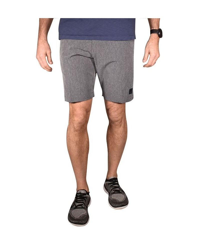 Men's Micro Graph Flat Front Gurkha Shorts Gray $24.82 Shorts