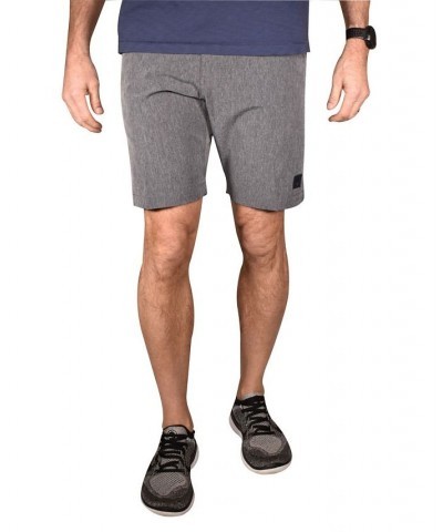 Men's Micro Graph Flat Front Gurkha Shorts Gray $24.82 Shorts