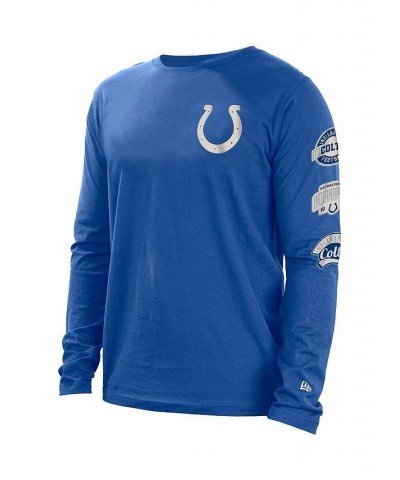 Men's Royal Indianapolis Colts Hype 2-Hit Long Sleeve T-shirt $26.22 T-Shirts