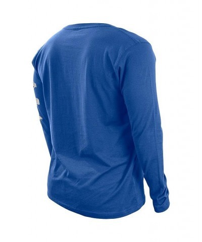 Men's Royal Indianapolis Colts Hype 2-Hit Long Sleeve T-shirt $26.22 T-Shirts