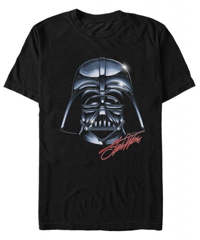 Star Wars Men's Classic Darth Vader Shiny Helmet Short Sleeve T-Shirt Black $14.35 T-Shirts