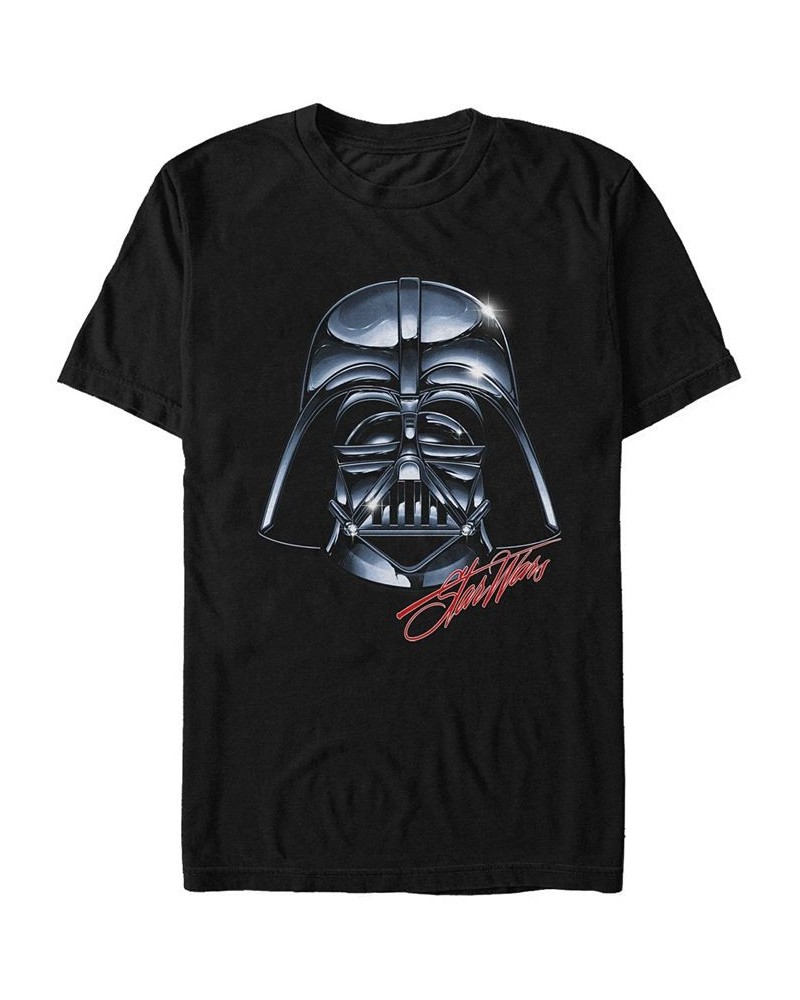 Star Wars Men's Classic Darth Vader Shiny Helmet Short Sleeve T-Shirt Black $14.35 T-Shirts