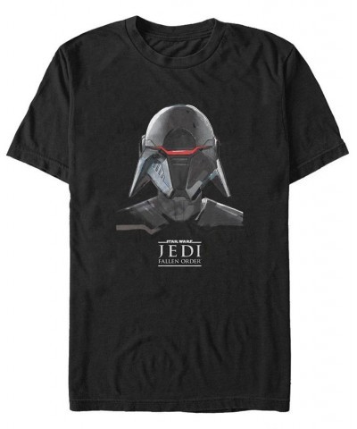 Star Wars Men's Jedi Fallen Order Inquisitor Helmet T-shirt Black $19.24 T-Shirts