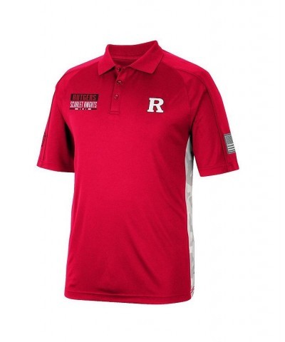 Men's Scarlet Rutgers Scarlet Knights OHT Military-Inspired Appreciation Snow Camo Polo Shirt $33.59 Polo Shirts