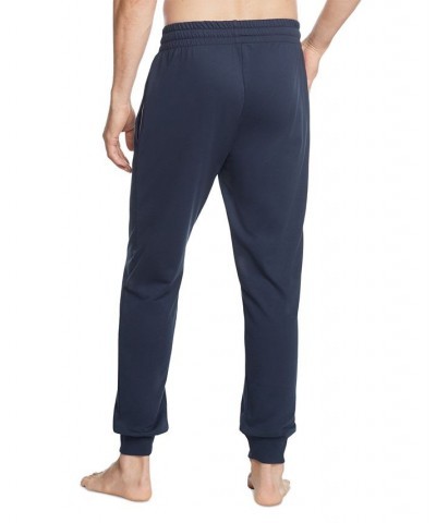 Men's Modern Essentials Tapered-Fit Embroidered Logo French Terry Joggers Blue $25.63 Pajama