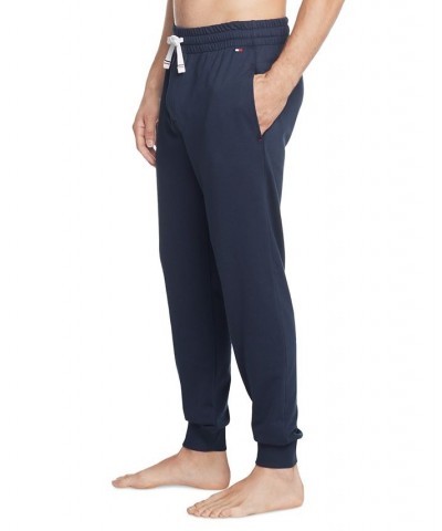 Men's Modern Essentials Tapered-Fit Embroidered Logo French Terry Joggers Blue $25.63 Pajama