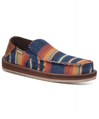 Men's Vagabond St Donny Stripe Step-Down Shoes Blue $44.00 Shoes