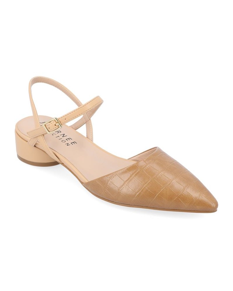 Women's Brynn Flat Tan/Beige $38.95 Shoes