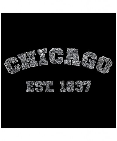 Men's Premium Word Art T-Shirt - Chicago 1837 Red $23.84 T-Shirts