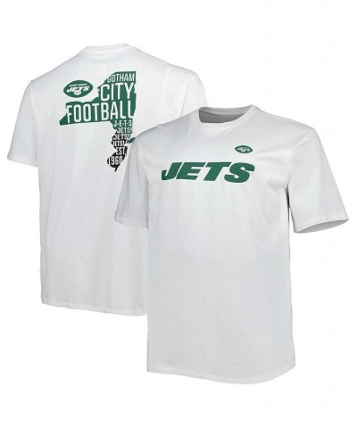 Men's Branded White New York Jets Big and Tall Hometown Collection Hot Shot T-shirt $19.79 T-Shirts