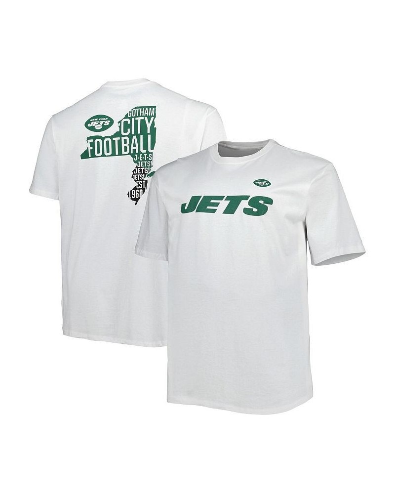 Men's Branded White New York Jets Big and Tall Hometown Collection Hot Shot T-shirt $19.79 T-Shirts