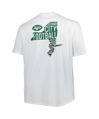 Men's Branded White New York Jets Big and Tall Hometown Collection Hot Shot T-shirt $19.79 T-Shirts