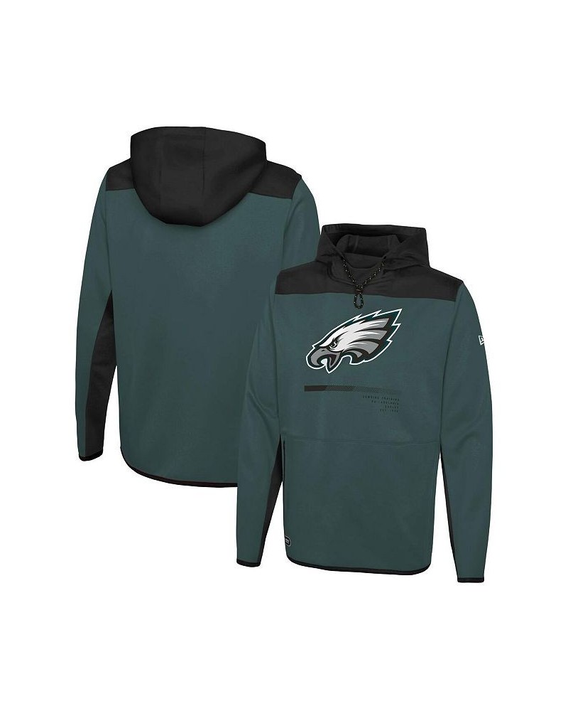 Men's Green Philadelphia Eagles Combine Authentic Hard Hitter Pullover Hoodie $37.09 Sweatshirt