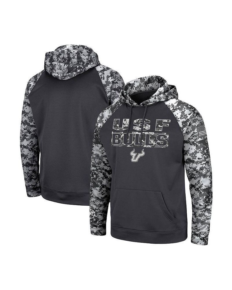 Men's Charcoal South Florida Bulls OHT Military-Inspired Appreciation Digital Camo Pullover Hoodie $31.50 Sweatshirt