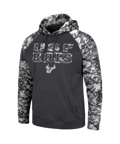 Men's Charcoal South Florida Bulls OHT Military-Inspired Appreciation Digital Camo Pullover Hoodie $31.50 Sweatshirt