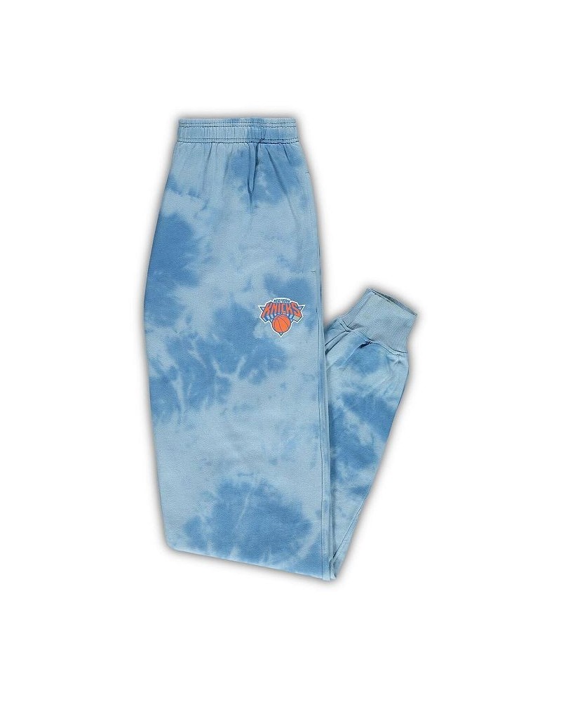 Men's Branded Blue New York Knicks Big and Tall Wordmark Cloud Dye Jogger Pants $28.19 Pants