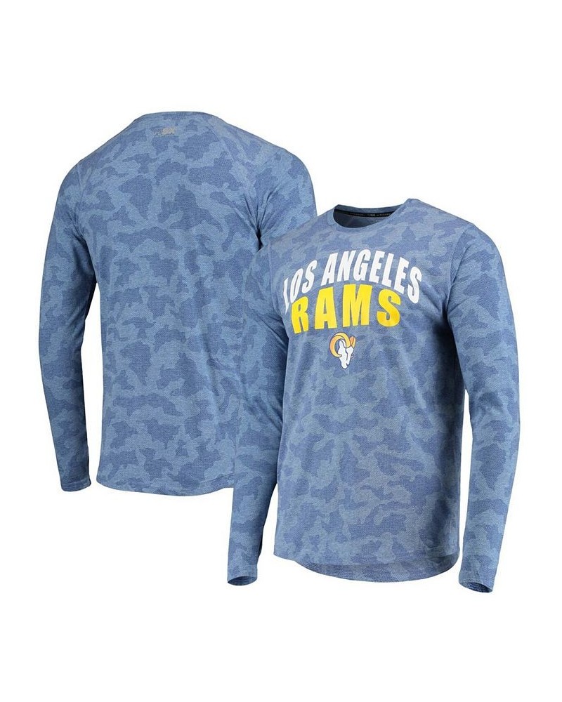 Men's Royal Los Angeles Rams Camo Performance Long Sleeve T-shirt $36.39 T-Shirts