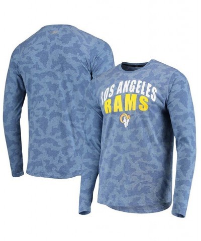 Men's Royal Los Angeles Rams Camo Performance Long Sleeve T-shirt $36.39 T-Shirts