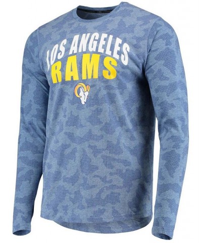 Men's Royal Los Angeles Rams Camo Performance Long Sleeve T-shirt $36.39 T-Shirts