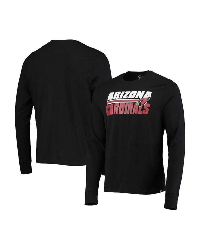 Men's '47 Black Arizona Cardinals Shadow Super Rival Long Sleeve T-shirt $13.76 T-Shirts