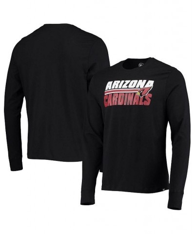 Men's '47 Black Arizona Cardinals Shadow Super Rival Long Sleeve T-shirt $13.76 T-Shirts