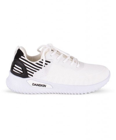 Women's Lucky Striped Sneaker White $26.40 Shoes