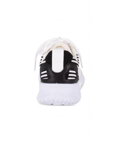 Women's Lucky Striped Sneaker White $26.40 Shoes