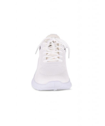 Women's Lucky Striped Sneaker White $26.40 Shoes