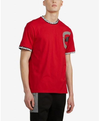 Men's Short Sleeves Slip Slide T-shirt Red $29.00 T-Shirts