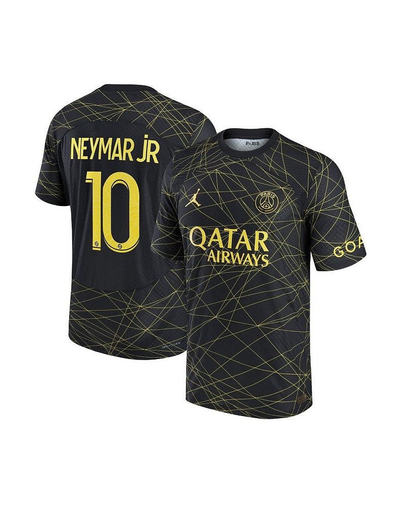 Men's Brand Neymar Jr. Black Paris Saint-Germain 2022/23 Fourth Vapor Match Authentic Player Jersey $94.60 Jersey