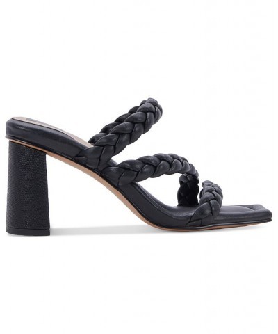 Women's Pang Asymmetrical Banded Sandals Black $44.55 Shoes