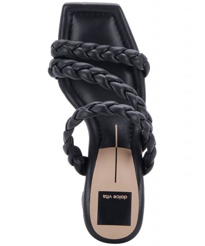 Women's Pang Asymmetrical Banded Sandals Black $44.55 Shoes