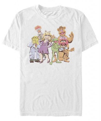 Men's Muppet Gang Short Sleeve Crew T-shirt White $19.59 T-Shirts