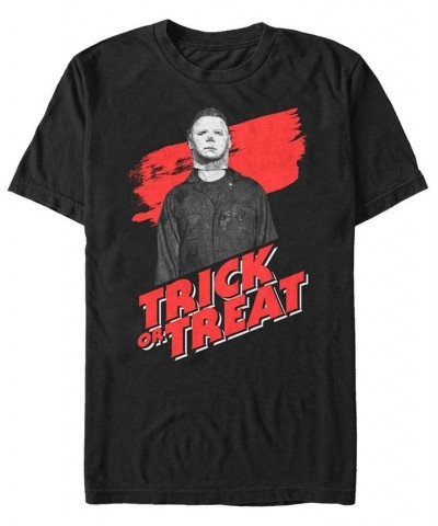 Halloween 2 Men's Michael Myers Trick or Treat Short Sleeve T-Shirt Black $19.59 T-Shirts