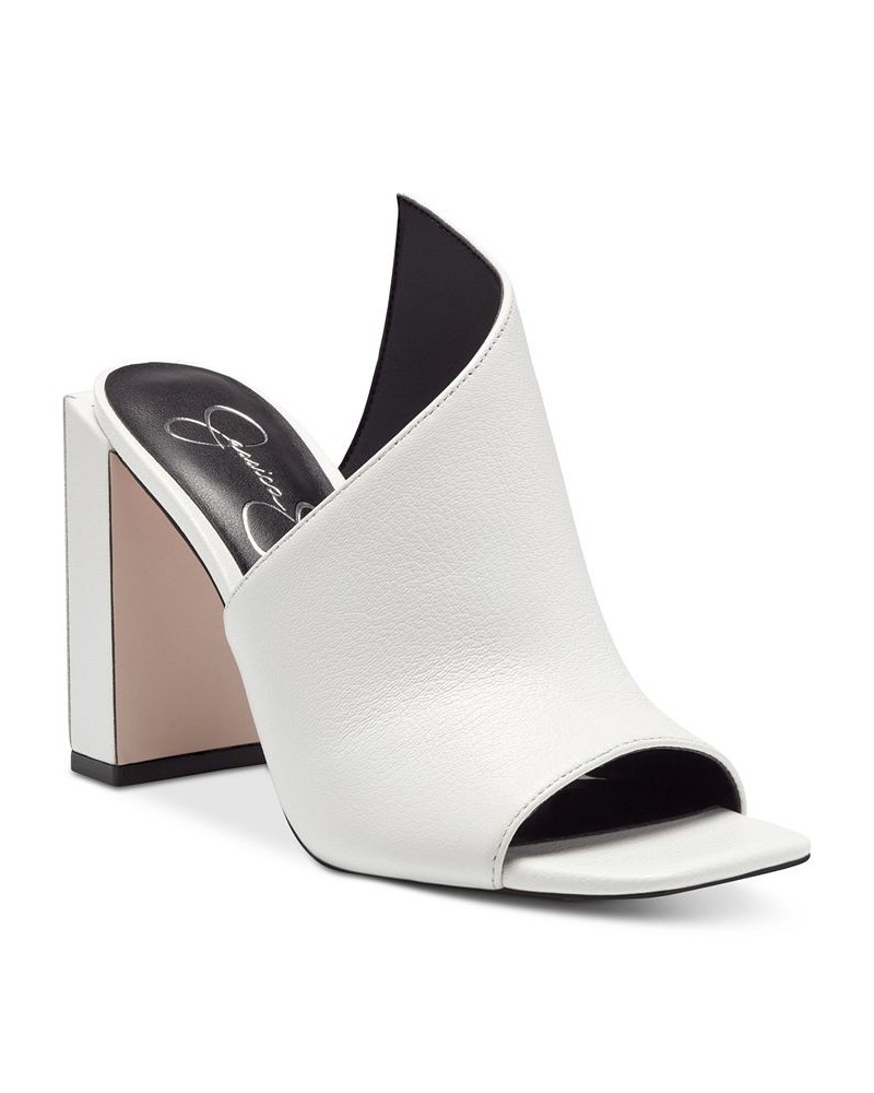 Women's Messia Asymmetrical Mules White $54.00 Shoes