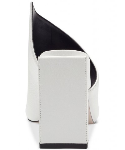 Women's Messia Asymmetrical Mules White $54.00 Shoes