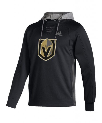 Men's Black Vegas Golden Knights Skate Lace AEROREADY Pullover Hoodie $40.80 Sweatshirt