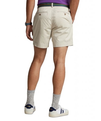 Men's 6-Inch Stretch Classic-Fit Chino Shorts Blue $36.70 Shorts