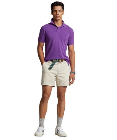 Men's 6-Inch Stretch Classic-Fit Chino Shorts Blue $36.70 Shorts