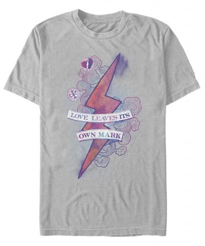 Men's Love's Mark Short Sleeve Crew T-shirt Silver $14.00 T-Shirts