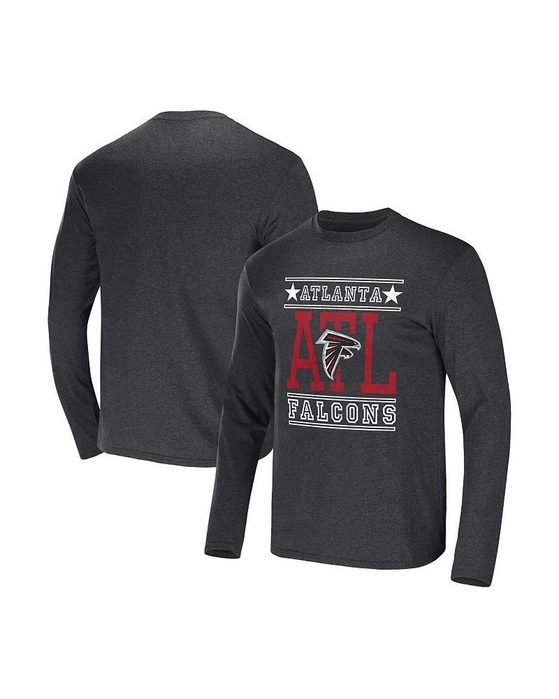 Men's NFL x Darius Rucker Collection by Heathered Charcoal Atlanta Falcons Long Sleeve T-shirt $20.24 T-Shirts