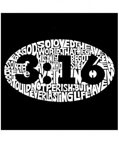 Men's Word Art Long Sleeve T-Shirt- John 3:16 Black $20.39 T-Shirts