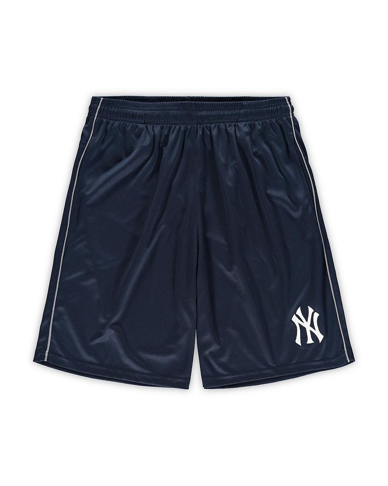 Men's Navy New York Yankees Big Tall Mesh Shorts $18.00 Shorts