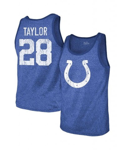 Men's Threads Jonathan Taylor Heathered Royal Indianapolis Colts Player Name and Number Tri-Blend Tank Top $23.76 T-Shirts