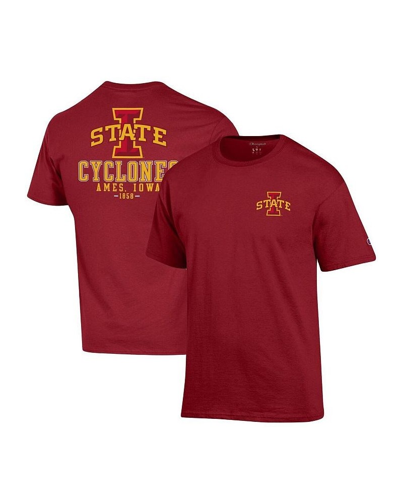 Men's Cardinal Iowa State Cyclones Stack 2-Hit T-shirt $18.45 T-Shirts