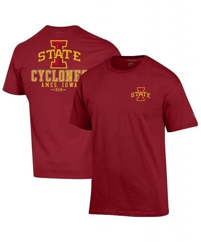 Men's Cardinal Iowa State Cyclones Stack 2-Hit T-shirt $18.45 T-Shirts