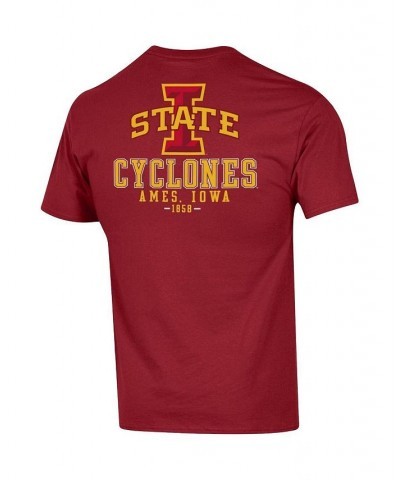 Men's Cardinal Iowa State Cyclones Stack 2-Hit T-shirt $18.45 T-Shirts